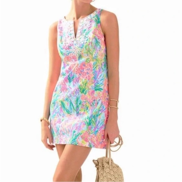 Lilly Pulitzer Gabby Shift Dress Fan Sea Print - Picture 3 of 9